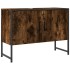 Armario lavabo baño madera ingeniería roble ahumado 80x33x60