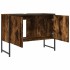 Armario lavabo baño madera ingeniería roble ahumado 80x33x60