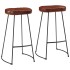 Taburetes de bar Gavin 2 uds marrón oscuro 44x37,5x78