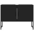 Armario de lavabo de baño madera ingeniería negro 80x33x60