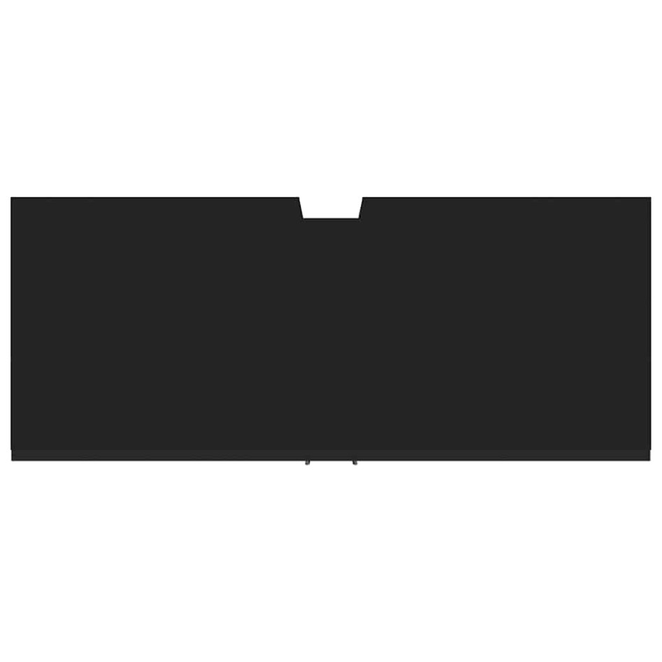 Armario de lavabo de baño madera ingeniería negro 80x33x60