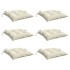 Cojines sillas de jardín 6 uds tela Oxford crema 50x50x7