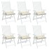 Cojines sillas de jardín 6 uds tela Oxford crema 50x50x7