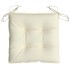 Cojines sillas de jardín 6 uds tela Oxford crema 50x50x7