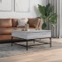 Mesa de centro madera ingeniería metal gris Sonoma 80x80x45