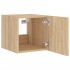 Muebles de TV pared luces LED 2 uds roble Sonoma 30,5x35x30