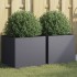 Jardineras 2 unidades acero gris antracita 42x40x39