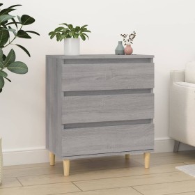 Aparador de madera contrachapada gris Sonoma 60x35x70