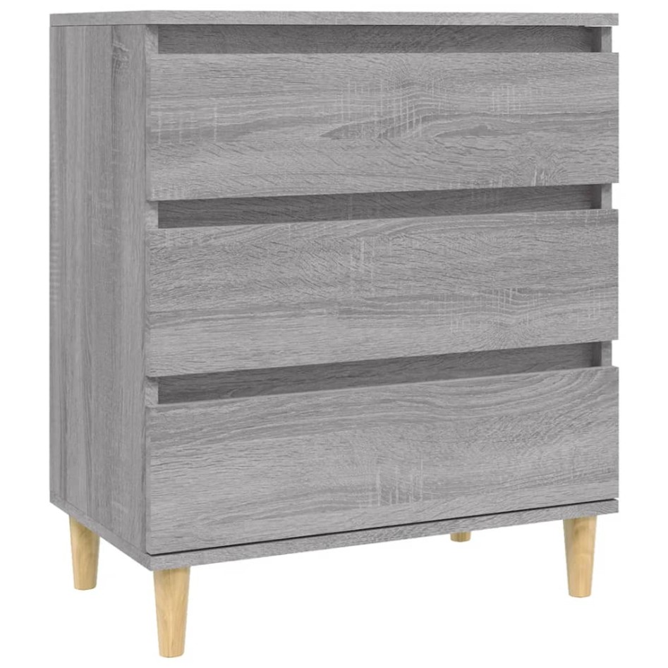 Aparador de madera contrachapada gris Sonoma 60x35x70