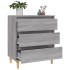 Aparador de madera contrachapada gris Sonoma 60x35x70