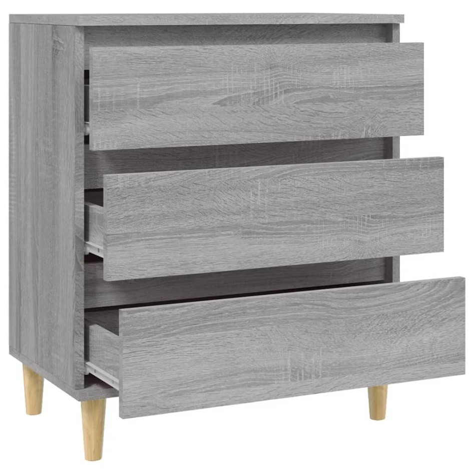 Aparador de madera contrachapada gris Sonoma 60x35x70