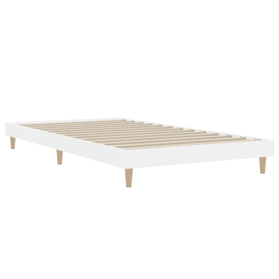 Estructura de cama madera de ingeniería blanca 90x200
