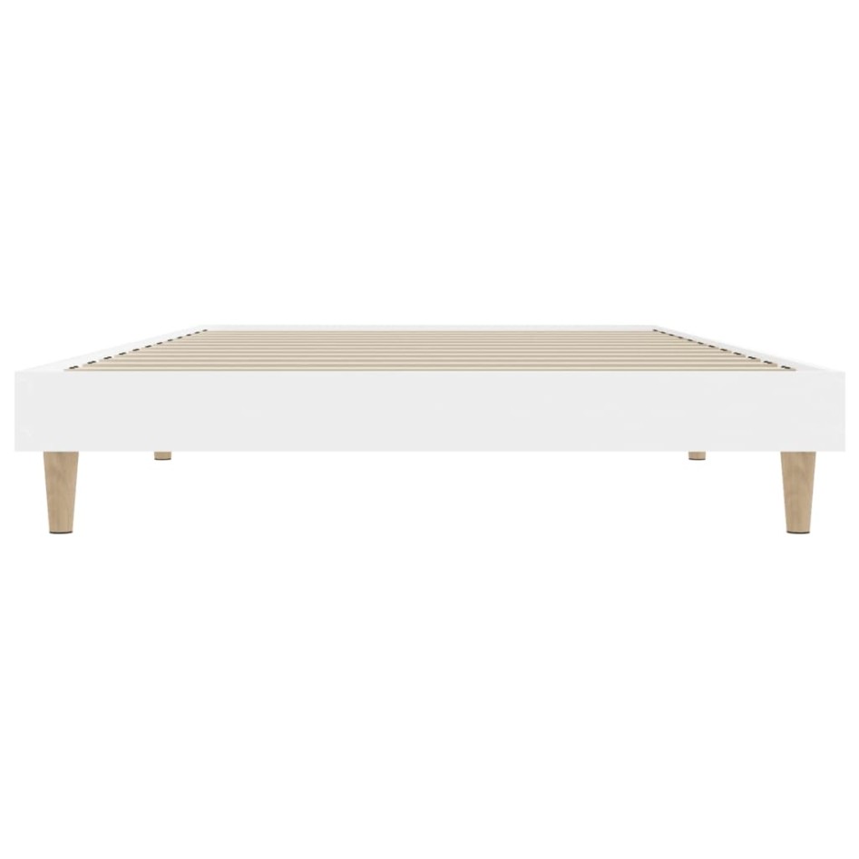 Estructura de cama madera de ingeniería blanca 90x200