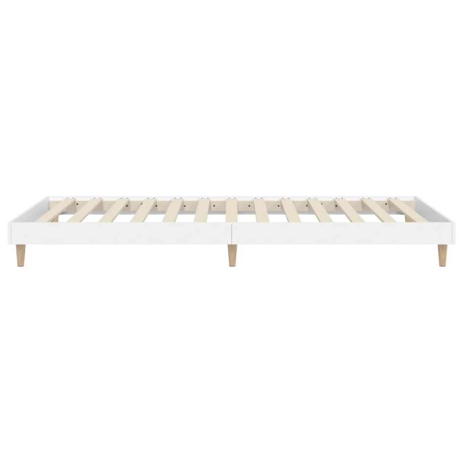 Estructura de cama madera de ingeniería blanca 90x200