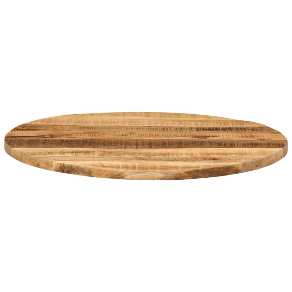 Tablero de mesa redondo madera maciza mango rugosa Ø 70x1,5