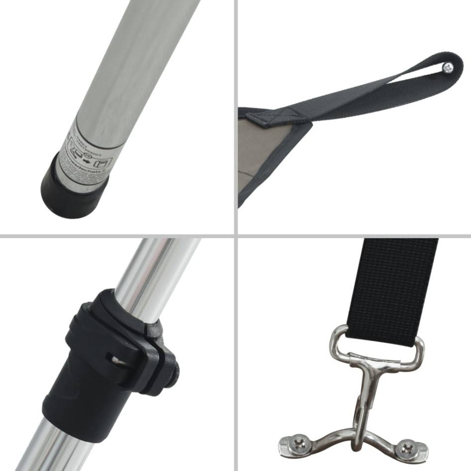 Toldo T-Top extensión gris antracita 170x170x(115-183)