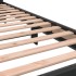 Estructura de cama madera de ingeniería y metal negro 90x200