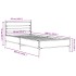 Estructura cama madera ingeniería metal roble Sonoma 90x200