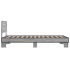 Estructura cama madera ingeniería metal gris Sonoma 100x200