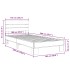 Estructura cama madera ingeniería metal gris Sonoma 100x200