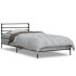 Estructura cama madera ingeniería metal gris Sonoma 90x190