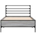 Estructura cama madera ingeniería metal gris Sonoma 90x190