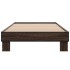 Estructura cama madera ingeniería metal marrón roble 100x200