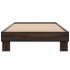 Estructura cama madera ingeniería metal marrón roble 90x190