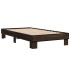 Estructura cama madera ingeniería metal marrón roble 90x190