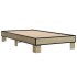 Estructura cama madera ingeniería metal roble Sonoma 90x200