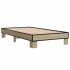 Estructura cama madera ingeniería metal roble Sonoma 90x200