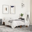 Estructura cama madera ingeniería metal roble ahumado 140x190cm