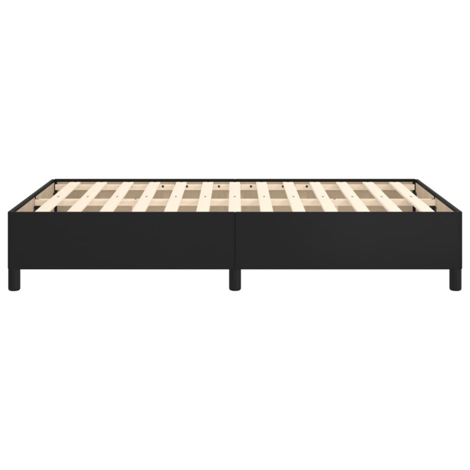 Estructura de cama sin colchón cuero sintético negro 120x190