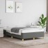 Estructura de cama sin colchón tela gris oscuro 120x190