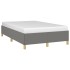 Estructura de cama sin colchón tela gris oscuro 120x190