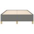 Estructura de cama sin colchón tela gris oscuro 120x190