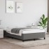 Estructura de cama sin colchón tela gris oscuro 120x190
