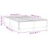 Estructura de cama sin colchón tela gris oscuro 120x190