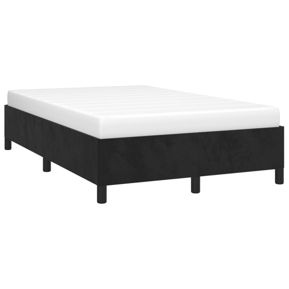 Estructura de cama sin colchón terciopelo negro 120x190