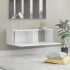 Mueble para TV pared madera contrachapada blanco 100x30x30