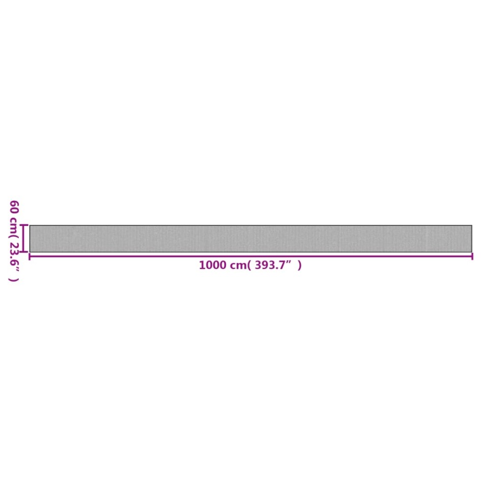 Alfombra rectangular bambú color natural claro 60x1000