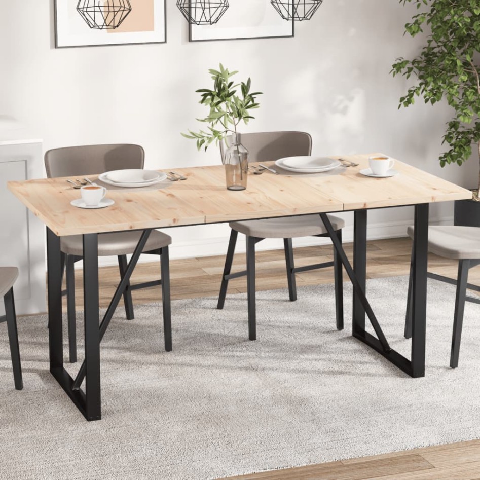 Tablero de mesa rectangular 3 uds madera de pino 80x53x2,5