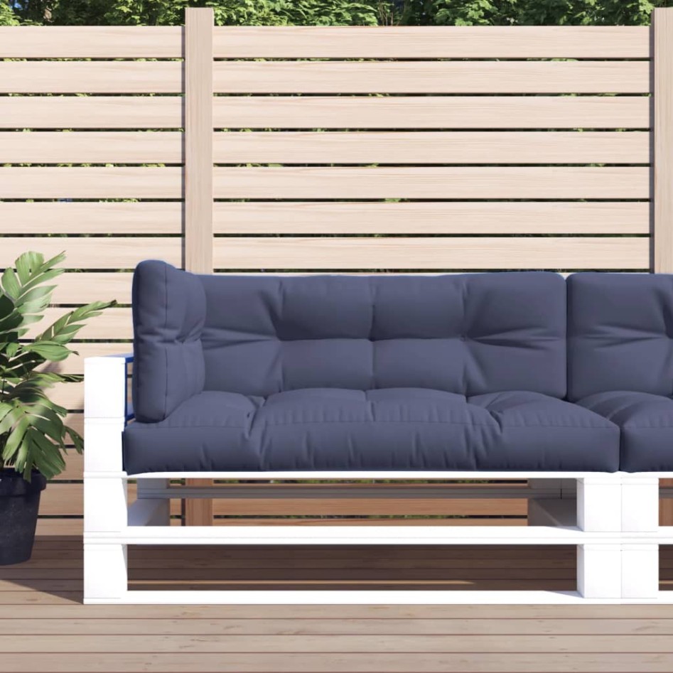 Cojines para muebles de palets 3 unidades tela azul