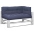 Cojines para muebles de palets 3 unidades tela azul