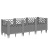 Jardinera con clavijas PP gris claro 123,5x43,5x43,5