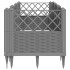 Jardinera con clavijas PP gris claro 123,5x43,5x43,5