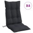 Cojines de silla con respaldo alto 4 uds tela Oxford