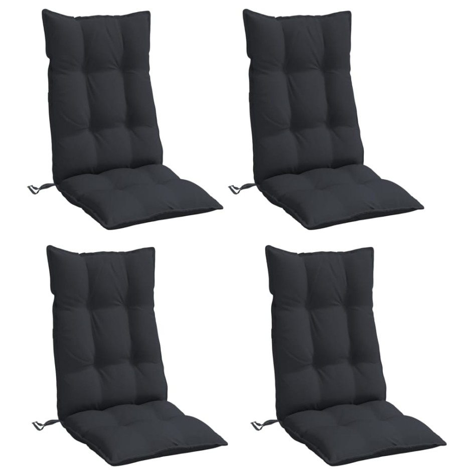 Cojines de silla con respaldo alto 4 uds tela Oxford