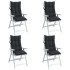 Cojines de silla con respaldo alto 4 uds tela Oxford