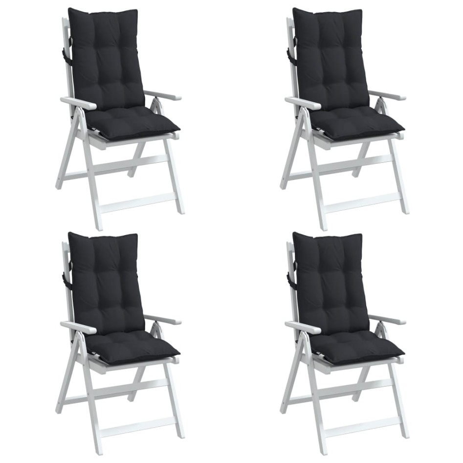 Cojines de silla con respaldo alto 4 uds tela Oxford